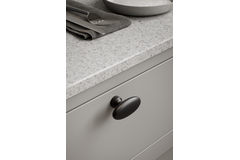 T-knop BARON T l60 zamak mat zwart